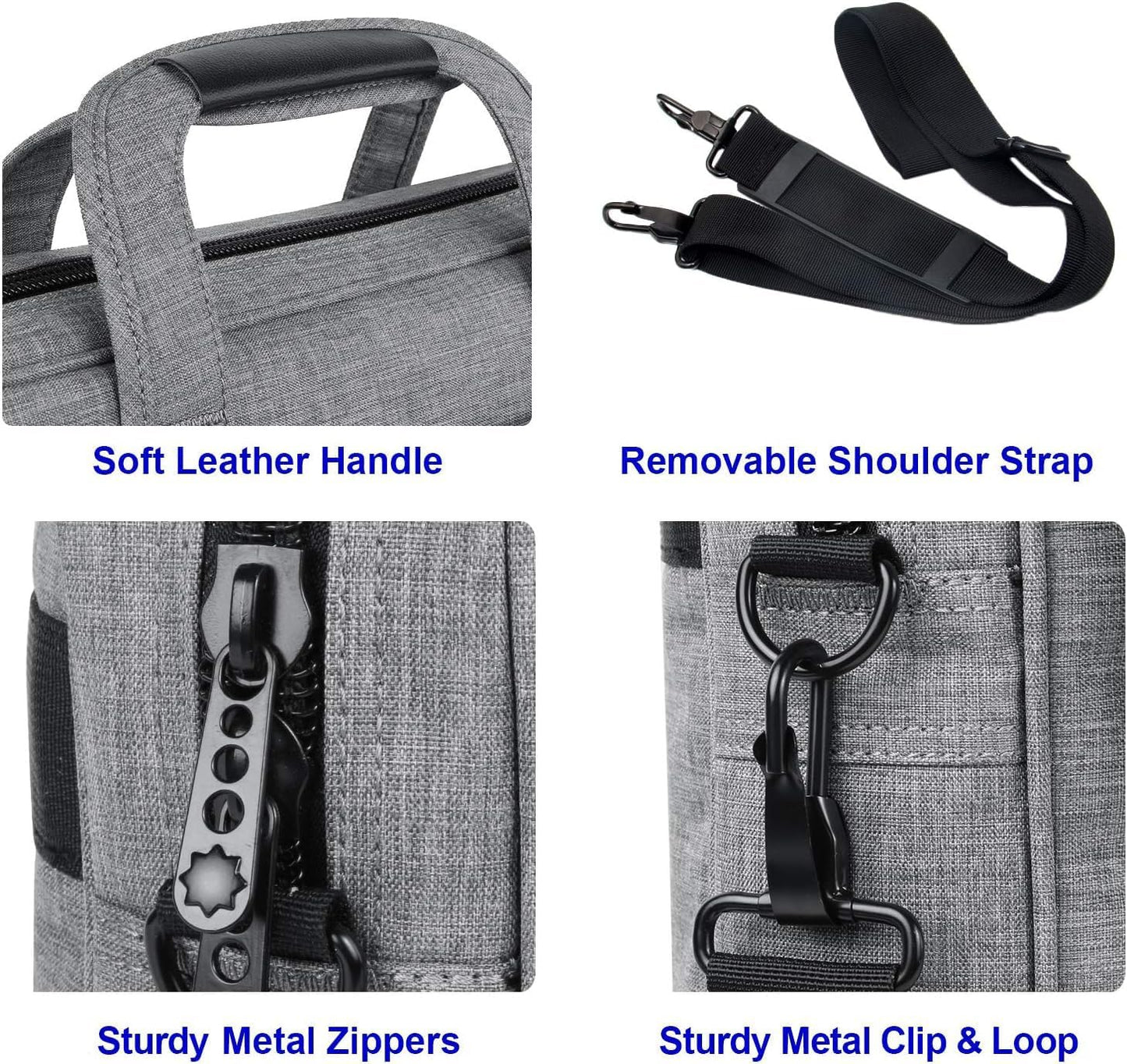 Taygeer Laptop Bag for Men, Water Resistant Crossbody Messenger Shoulder Bag for Business, Professional Premium Office Briefcase, Portable 15.6 Inch Carry On Laptop Case for Notebook/Computer, Grey