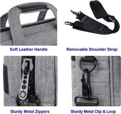 Taygeer Laptop Bag for Men, Water Resistant Crossbody Messenger Shoulder Bag for Business, Professional Premium Office Briefcase, Portable 15.6 Inch Carry On Laptop Case for Notebook/Computer, Grey