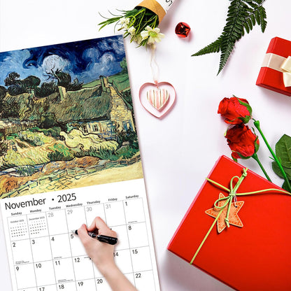 2025 Wall Calendar,Calendar 2025, January 2025 - December 2025, Wall Calendar van Gogh, 12" x 24" Opened,Full Page Months Thick & Sturdy Paper for Calendar Organizing & Planning