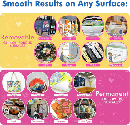 GOTIDEAL Chalk Markers, 30 Colors Liquid Chalk Markers for Blackboard Chalkboard Calendar Glass Neon Pens, Washable Window markers Paint and Drawing for Car, Auto, Bistro,Mirror Wet Erase Chisel Tip