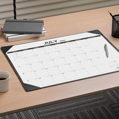 Nekmit Desk Calendar 2025-2026 with Desktop Mat, Large Desk Calendar Runs from Jul 2025 - Dec 2026, Big Desk Pad Calendar 21 x 16 1/2 Inches for Home and Office