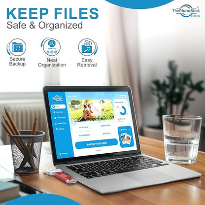 ThePhotoStick® Omni 512GB - Secure Photo & Video Backup and Transfer | Digital File Organization | USB & Multiport Connection for Phones, Tablets and Computers | Portable Memory | External Storage
