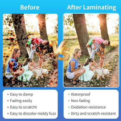 Clear Thermal Laminating Pouches – 9 x 11.5 Inch, 5 mil Thick (200 Pack) – Professional-Grade Lamination Sheets for Documents, Photos & Crafts – Fits 8.5 x 11 Letter Size Paper - [5mil 200 Packs]