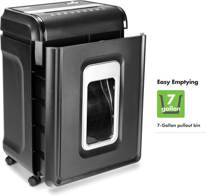 Aurora AU2260XA Heavy Duty Anti-Jam 22-Sheet Crosscut Shredder/60 Min Run Time/ 7-Gallon Pullout Basket and Casters