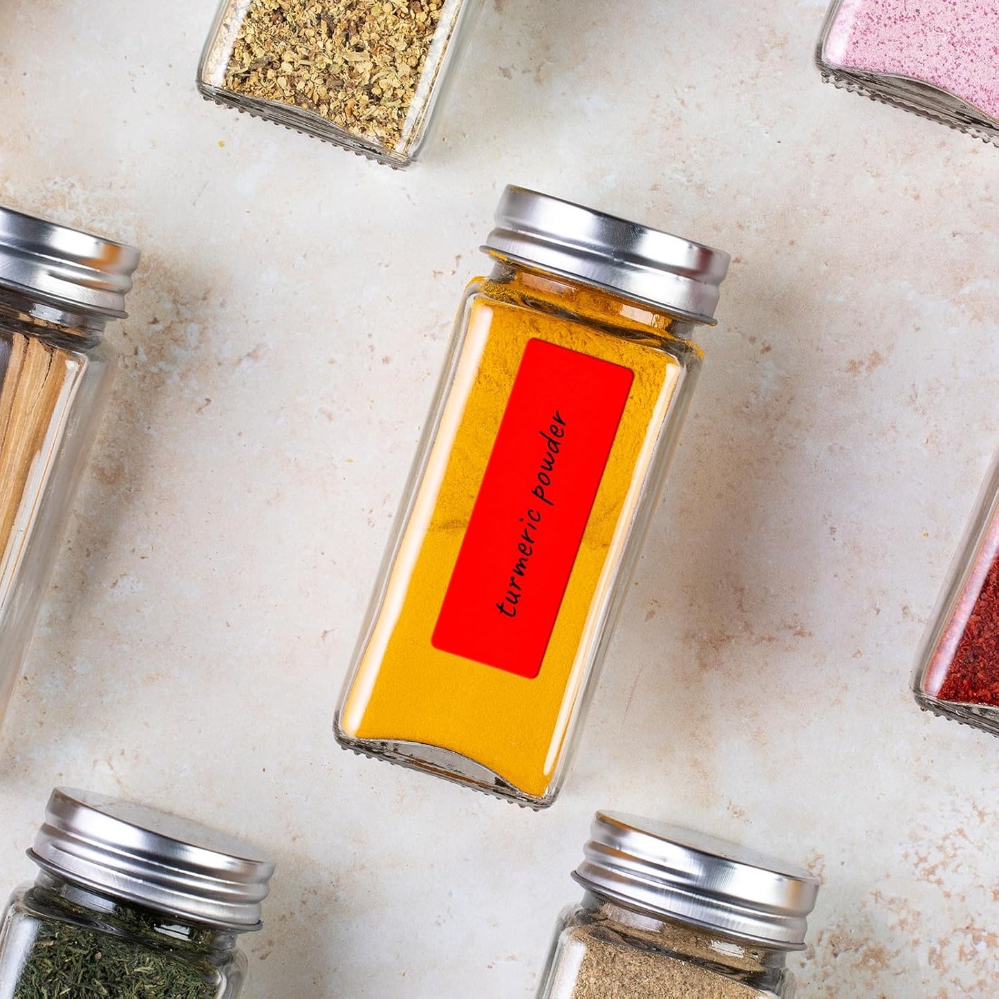 Red Rectangle Stickers 2 x 1 Inch Color Coding Labels Vinyl Roll Self-Adhesive Waterproof Removable 500 PCS