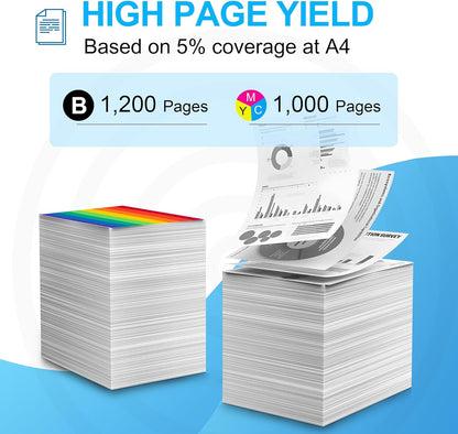 130A Toner Cartridge 4 Pack(with Chip) Remanufactured Compatible for 130A Toner Cartridge CF350A CF351A CF352A CF353A for Pro Color MFP M177fw M176n M177 M176 Printer(Black, Cyan, Magenta, Yellow)