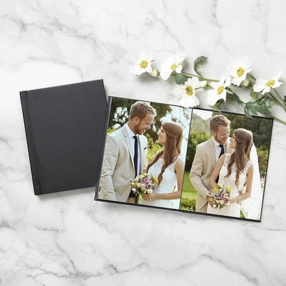 Neil Enterprises Inc. 8" x 10" Black Leather Self-Stick Photo Album - Holds 20 Photos