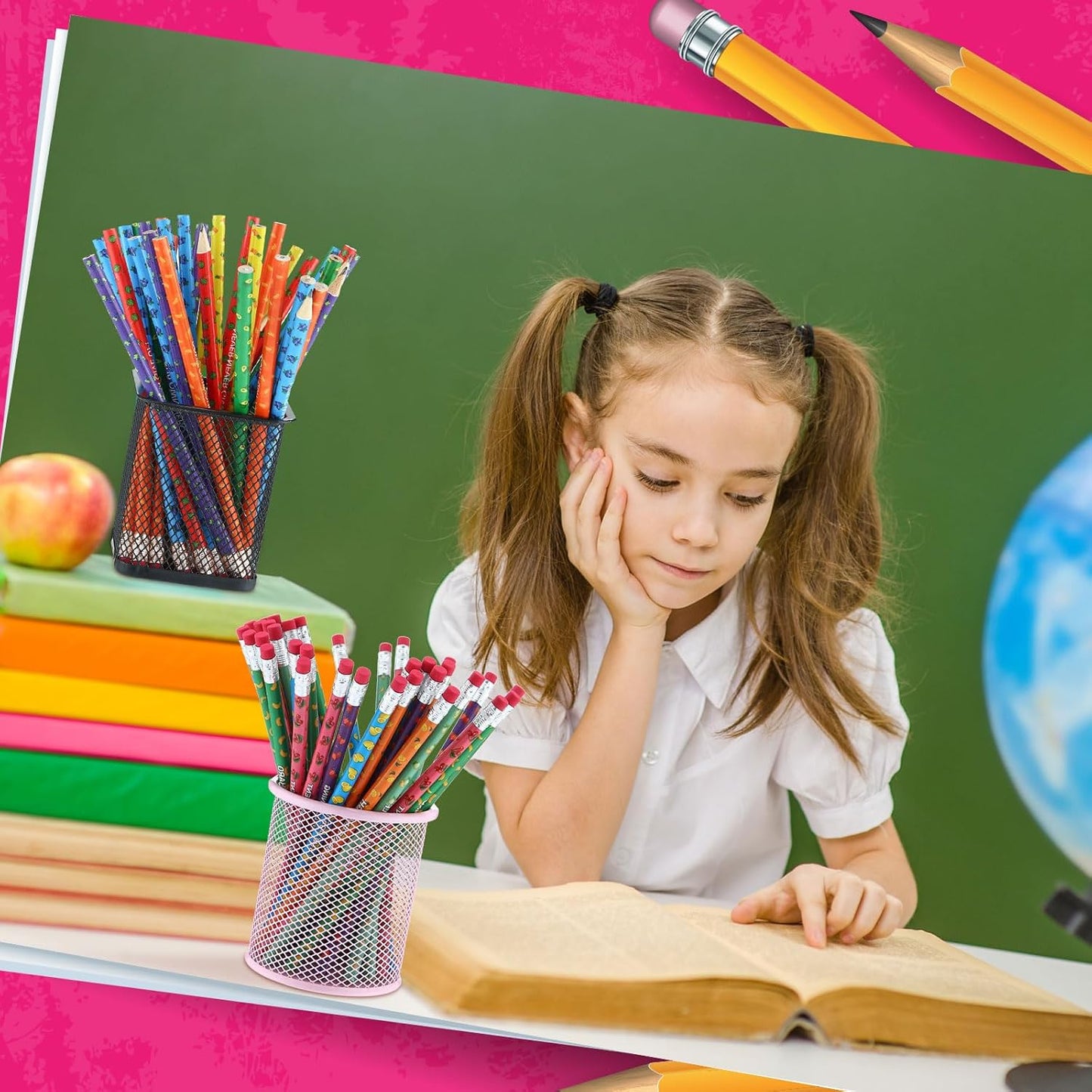 720 Pcs Scented Pencils Bulk for Kids Inspirational Motivational Cute Fun Fruit Wood Smelly Graphite Pencils with Erasers for School Classroom Office Students Girls Boys Gifts Supplies