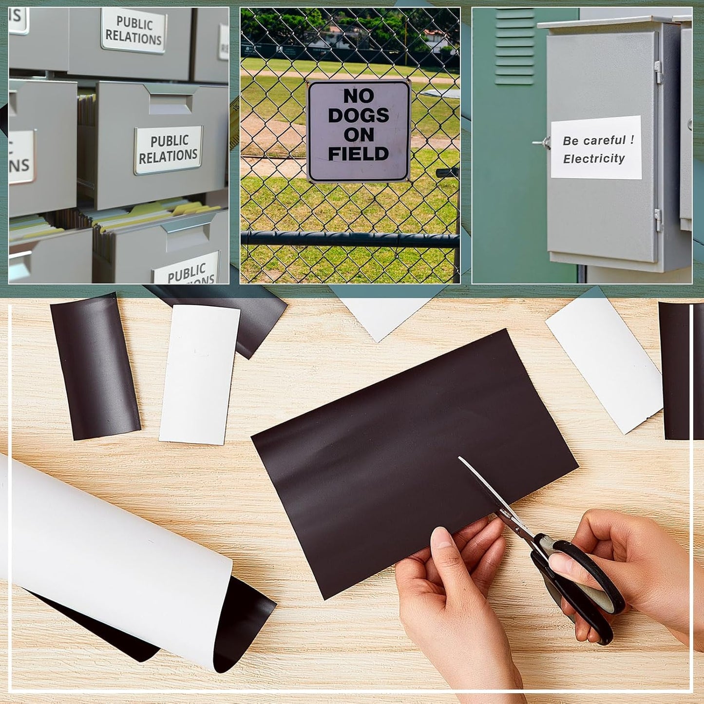 Amylove Blank White Surface Magnet Sheets 24 Inch x 10 Feet, 30 Mil Magnetic Roll Printable Flexible Vinyl Blank Magnetic Sign Sheet Safe for Vehicles DIY Craft Project