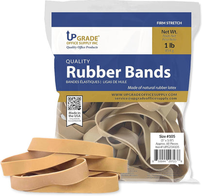 Upgrade Office Supply UPG234105CS Rubber Bands, Size 105 (5 x 5/8), 1200 Bands, 20 lb Case, USA