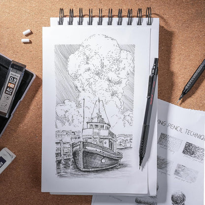 Nicpro 0.9 Metal Mechanical Pencil Set with Case, 3PCS Black MP1000 0.9mm Drafting Pencil, 8 Tubes HB Lead Refills, 3PCS Erasers, Erasers Refills for Artist Writing, Drawing, Sketching