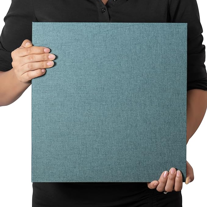 Large Photo Album Self Adhesive 4x6 5x7 3x5 8.5x11 Scrapbook Magnetic Album DIY Scrap Book Length 13 x Width 12.8 (Inches) 120 Sticky Pages Linen Cover DIY Photo Album (Dark Green)