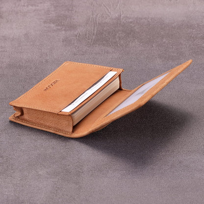 Leather Business Card Case Holder for Men & Women, Italian Calfskin