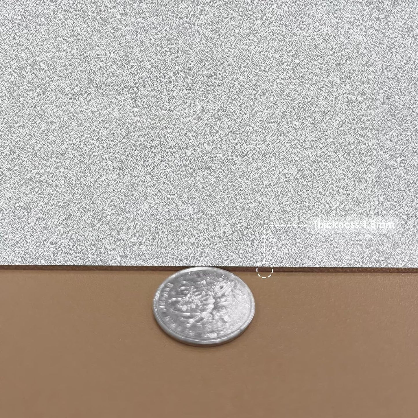 Leather Table Cover,1.8mm Thick,17x54 Inch Desk Cover,Dresser Cover Top,Dresser Protector Top,Dresser Cover,End Table Cover.(Khaki+Silvery,17x54)