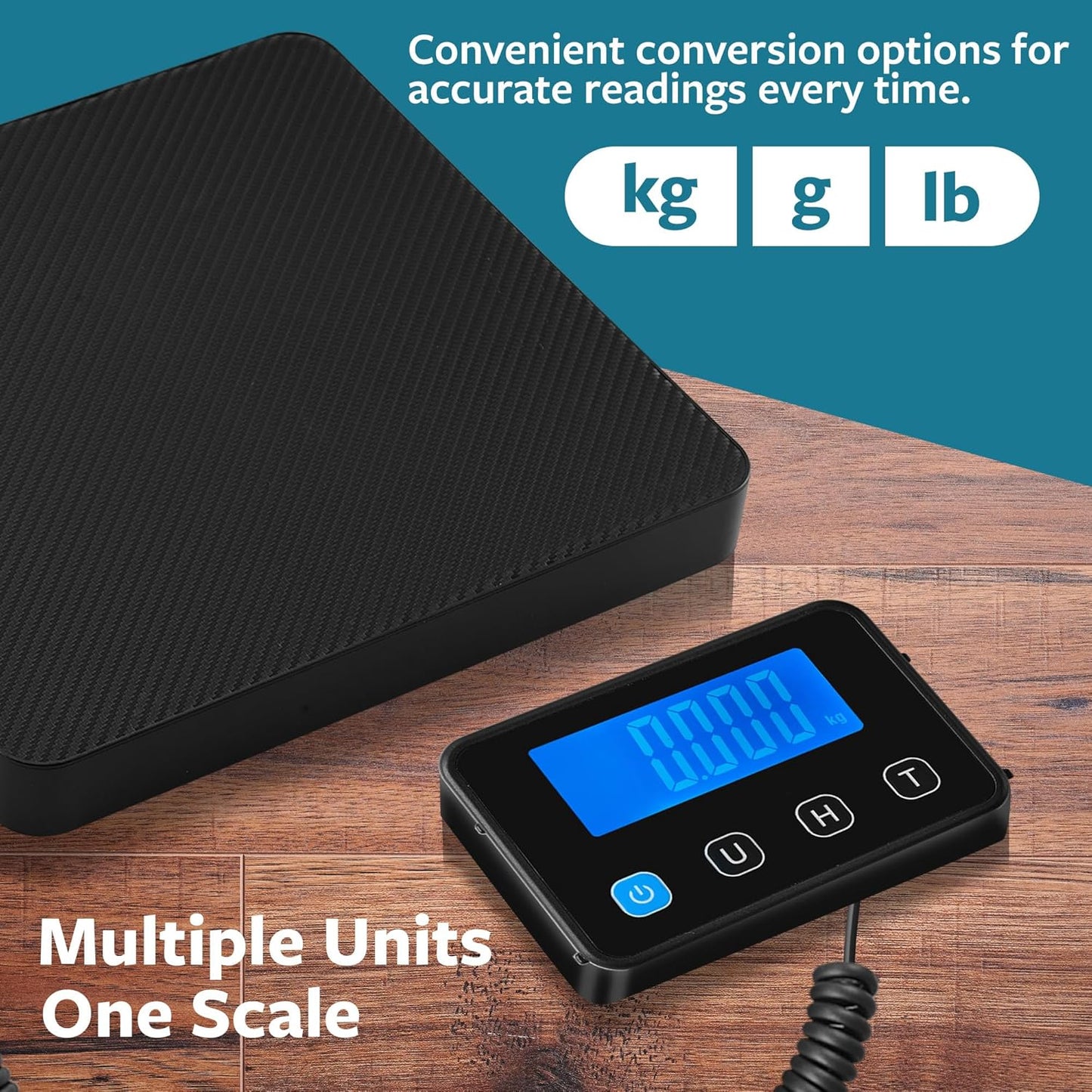 Smart Weigh Digital Shipping and Postal Weight Scale, 110 lbs x 0.1 oz, UPS UPost Office Scale Variation (440LB)
