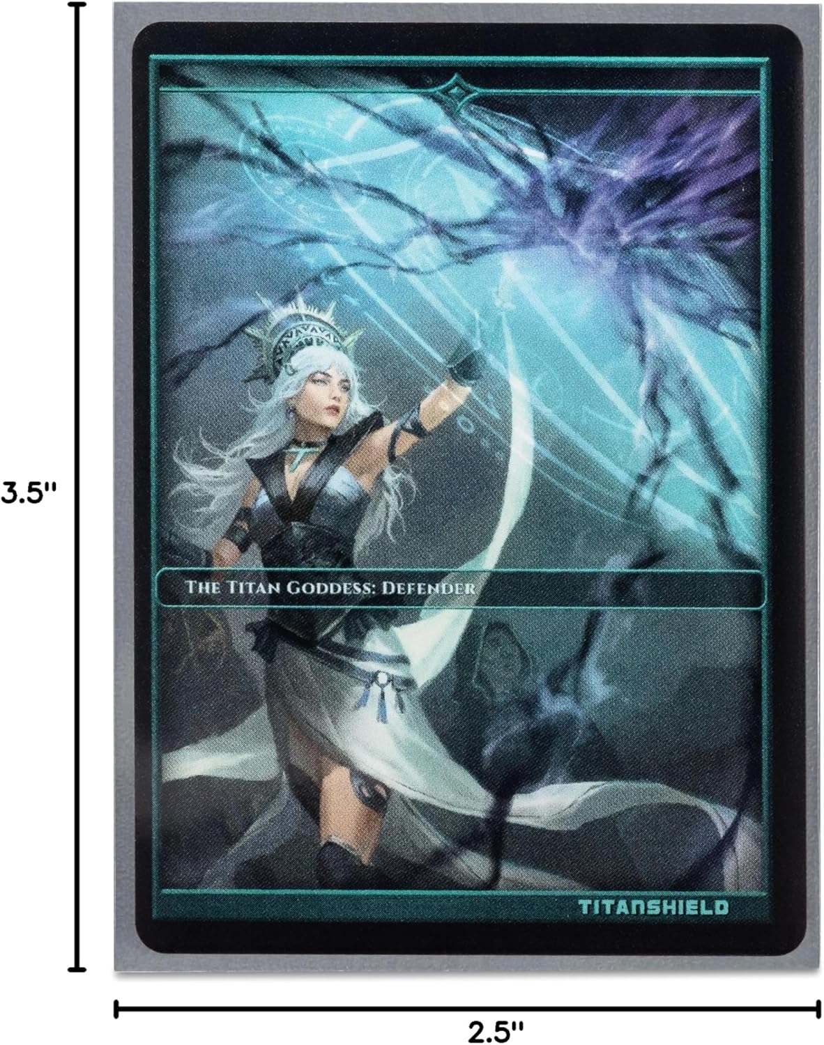TitanShield (150 Silver Sleeves) Compatible with MTG Magic The Gathering, Lorcana, Board Games and Trading Cards 2.5" x 3.5" 66x91mm