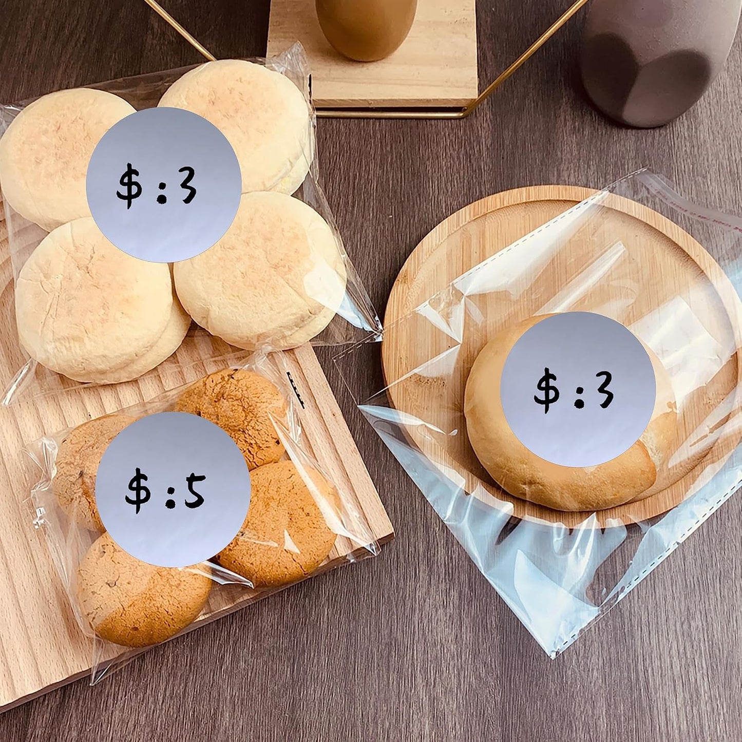 PARLAIM 3 Inch Round Silver Color-Code Dot Stickers, 500PCS Inventory Labels