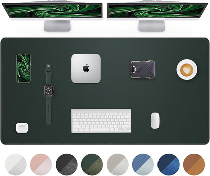Extra Large Desk Mat - 63"x 17" Non-Slip Desk Pad for Office and Home - Ideal for Large Mouse Pad and Desk Mats on Top of Desks(Dark Green)