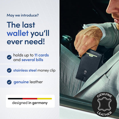 TRAVANDO Mens Wallet with Money Clip AUSTIN RFID Blocking Leather Bifold Credit Card Holder for Men with Gift Box