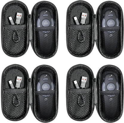 [4 Units] Presentation Clicker with 4 Cases: PowerPoint Wireless Presenter Remote USB Type C Rechargeable Red Laser Pointer Clickers Computer Project Mac PPT Slideshow Google Slide Advancer