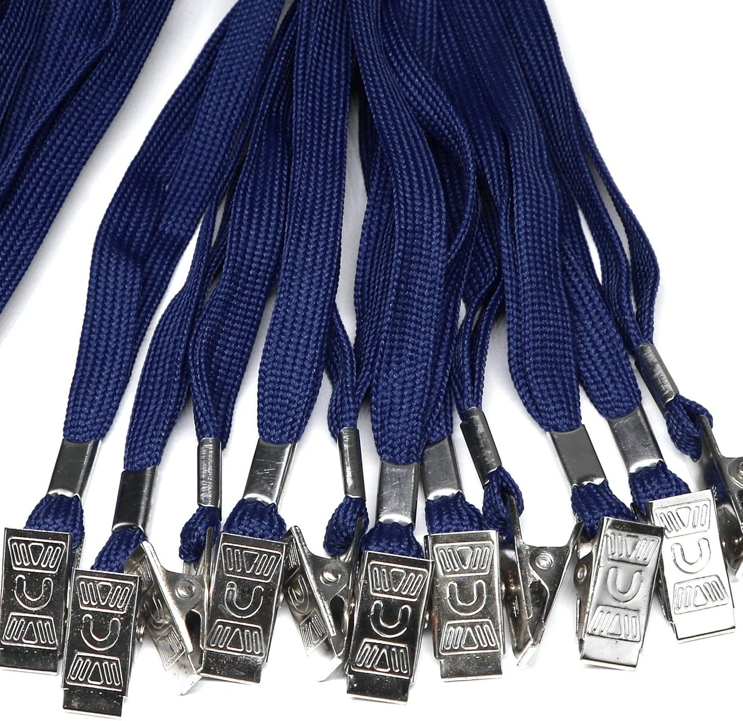 Ollain Badge Lanyards Neck Bulk Cruise Lanyards Lanyard with Clip for ID Card Name Tags Badge Holders (Navy Blue, 50 Pack)
