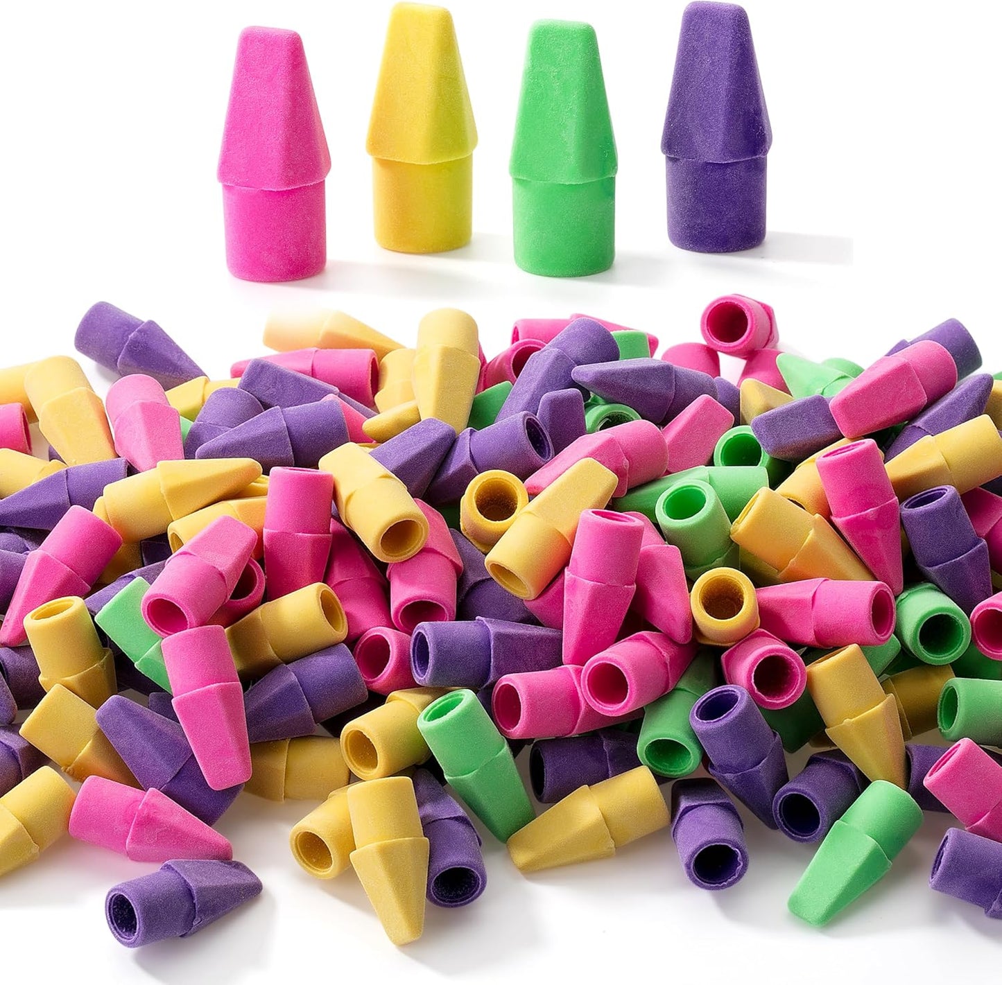 Mr. Pen- Pencil Toppers, 500 Pack, Vibrant Colors, Pencil Top Erasers, Back to School Supplies