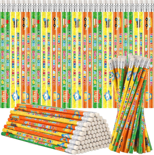 Tenceur 120 Pcs 5th Graders Pencils, 5 Motivational Cute Pencils Bulk with Erasers for Kids Student Teacher Classroom Reward Back to School Supplies