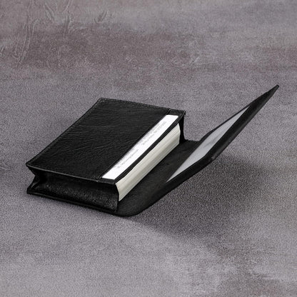 Leather Business Card Case Holder for Men & Women, Italian Calfskin
