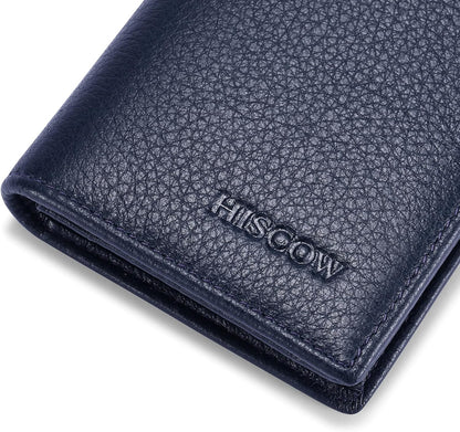 Leather Business Card Case Holder for Men & Women, Italian Calfskin