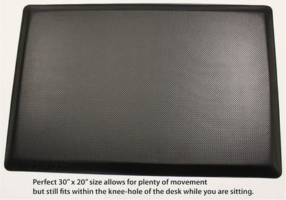 Rocelco 32" Height Adjustable Standing Desk Converter with Anti Fatigue Mat BUNDLE - Sit Stand Up Dual Monitor Riser - Computer Workstation - Large Retractable Keyboard Tray - Black (R ADRB-MAFM)