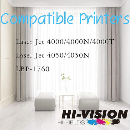 HI-Vision Compatible C4127X Toner Cartridge Replacement for 27X 4127X 4127 Work with Laserjet 4000 4000n 4000t 4000tn 4000se 4050 4050n 4050t 4050tn 4050se Printer (1Pack, Black)