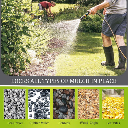 Mulch Glue for Landscaping 1.25 Gallon, Long-Lasting Rock Glue Gravel Binder, Strong Rubber Mulch Stabilizer Landscape Mulch Anchor for Pea Gravel, Max Concentrated Stones Lock Adhesive