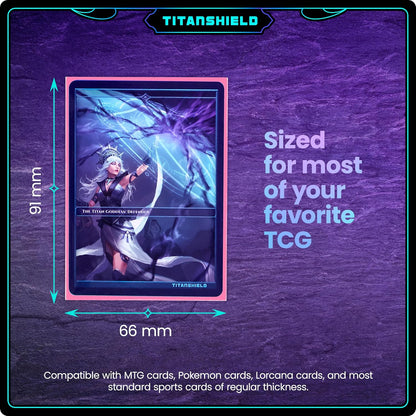 TitanShield (150 Sleeves/Bubblegum Pink) Standard Size Board Game Trading Card Sleeves Deck Protector for MTG, Dropmix