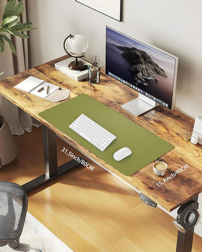 Desk Pad Mat - Leather Desk Pad Protector for Office and Home - Desk Organization and Accessories - Ideal for Large Mouse Pad and Desk Mats on Top of Desks(Green,31.5" x 15.7")