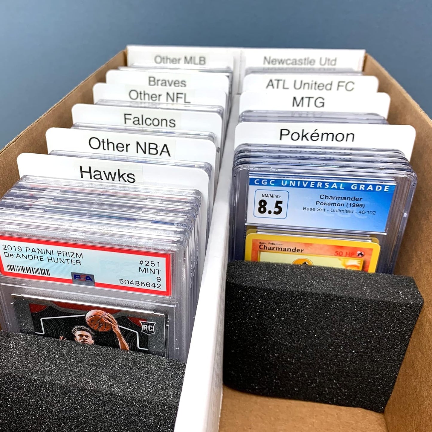 BCW Graded Trading Card Dividers - 10 ct | Archival Quality, Write-On Index Tab, 3 1/4 X 5 11/16 Inches | Fits Graded Shoe Boxes and Super Vault Boxes | Card Collection Organizer Dividers