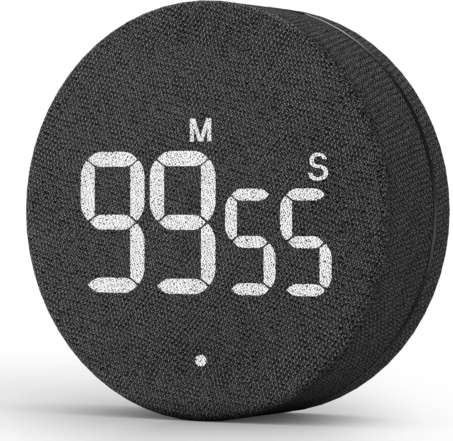 AVINIA Desk Timer for Productivity Magnetic Digital Kitchen Timer Rechargeable Fabric Mesh Cover 99 Mins Countdown/Count Up Stylish Efficana Konah Home Timmer for Cooking-Black