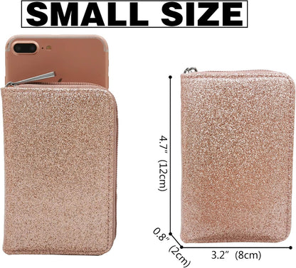 Easyoulife Genuine Leather Credit Card Holder Zipper Wallet With 26 Card Slots