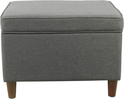 Home Decor | Dinah Collection Modern Storage Ottoman | Ottoman with Storage for Living Room & Bedroom (Grey)
