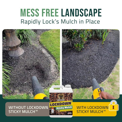 PetraMax Lockdown Sticky Mulch Glue (1 Gal) for Landscaping Bundle with HD101 1 Gallon Pump Garden Sprayer for Easy Hold Landscape