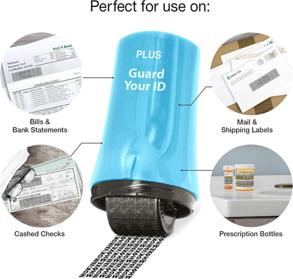 Plus The Original Guard Your ID Advanced Security Roller 2.0 for Identity Theft Prevention Stamping Turquoise