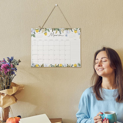 Desk Calendar 2025-2026, Dexmon Desk Pad Calendar 15 x 12 Inch 18 Months Runs From July 2025 to December 2026, Floral Design Calendar 2025 for Home School and Office