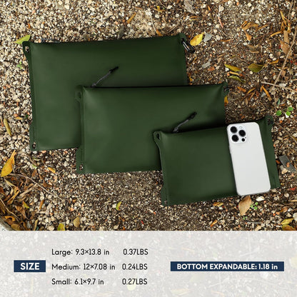 Haimont Waterproof Pouch, Small Waterproof Dry Bag with Upgrade Zipper for Travel Boating Kayaking Hiking Document Organizer