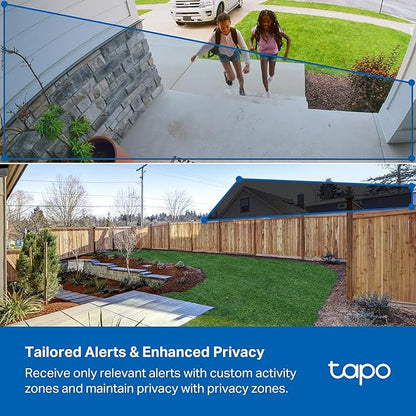 Tapo Outdoor Security Camera Wireless, 1080P, Up to 180-Day Battery, Free Person Detection, Custom Zones, Color Night Vision, SD/Could Storage, Wrks w/Alexa/Google, Ideal for Homeowners(C401) Black