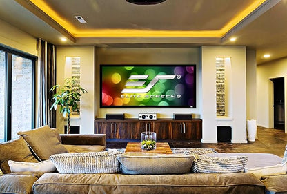 Elite Screens Sable Frame 2, 158-inch Diagonal 2.35:1, Active 3D 4K Ultra HD Ready Fixed Frame Home Theater Movie Office Presentations Indoor Front Projection Projector Screen, ER158WH2-WIDE, Black