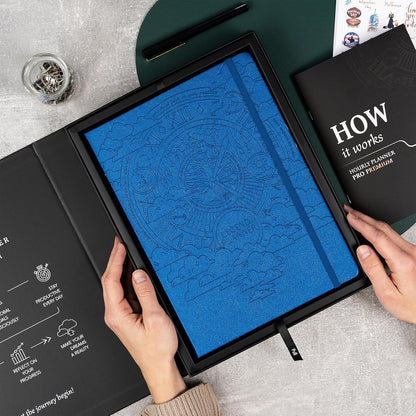 Legend Planner PRO Premium – Large Undated Weekly, Monthly & Budget Planner with Habit Tracker – Life Organizer for Time & Task Management, Goal Setting & Productivity – A4 size (Mystic Blue)