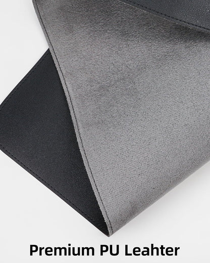 Extra Large Desk Pad Mat - Waterproof Mouse Pad & Desk Protector, Non-Slip XXL PU Leather Gaming Mat for Keyboard/Mouse, Stitched Edge with Ergonomic Support, 55"x17" (Black)