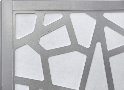 NicBex Room Divider 4 Panel Room Dividers with Paper-Looking Partition Room Dividers and Folding Privacy Screens Wall Divider for Home, Office, Room Separation,70" W x 1" D x 70" H, Silver