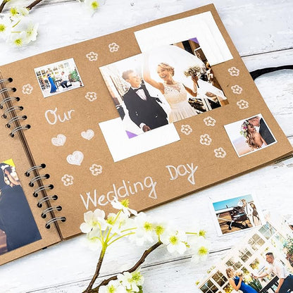 Bstorify Large Scrapbook Photo Albums 50 Pages (11 x 8.5 inch) Brown Thick Kraft Paper, Memory Book - Ideal for Your Scrapbooking, Art & Craft Projects