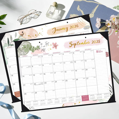 2025-2026 Desk Calendar - Desk Calendar 2025-2026, 22" x 17", July 2025 - December 2026, 18 Monthly Desk/Wall Calendar, Large Ruled Blocks, Notes, Thick Paper, Corner Protector