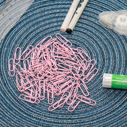 Macaron Colored Paper Clips, 1.1" Medium Paper Clip（28mm, 600pcs Paperclips for Office Supplies and Organization (Pink)